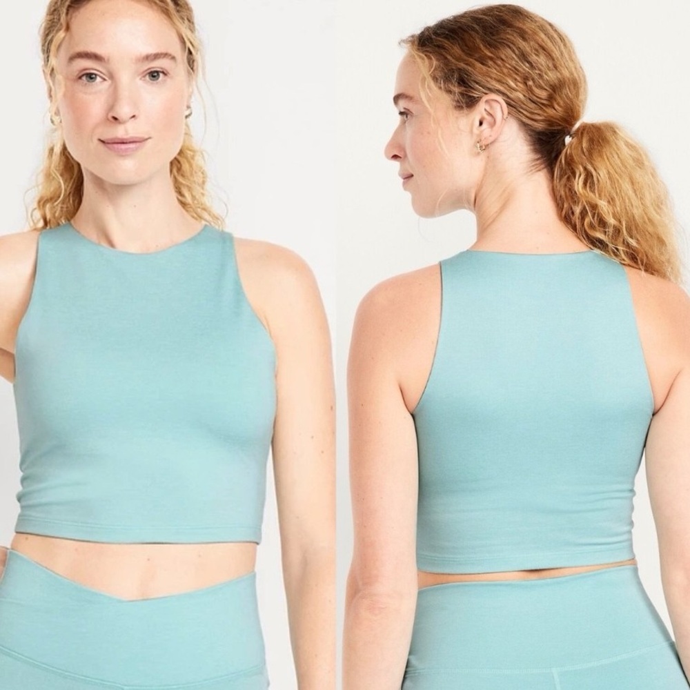 NWT! Ceramic Blue CloudComfy High-Neck Longline Sports Bra  #509507 🚦